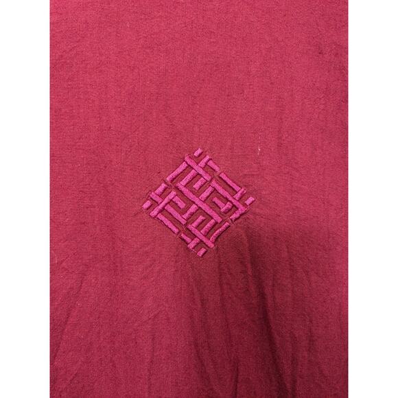 Svarga Ukraine Dress Womens 42 Embroidered Floral Cotton Traditional Red - Picture 11 of 16